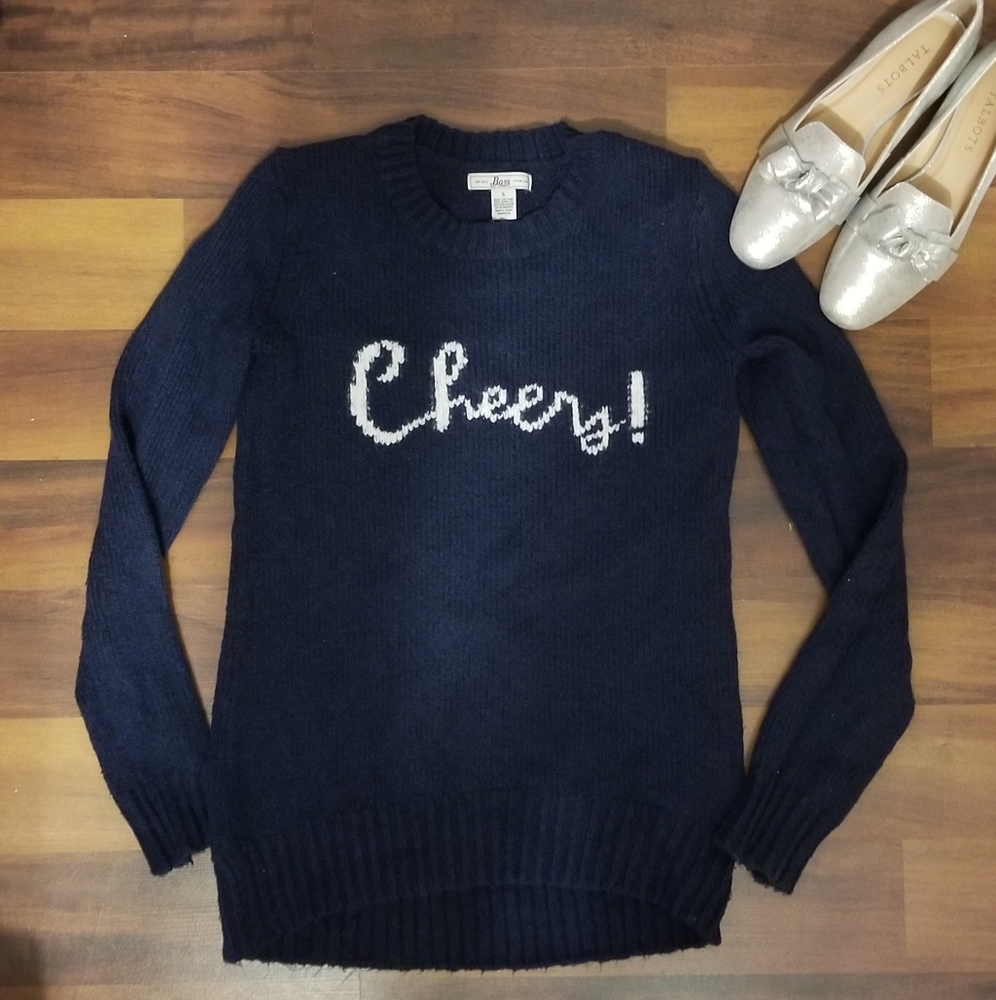 Bass Cheers! Cozy sweater Navy Sz Sm